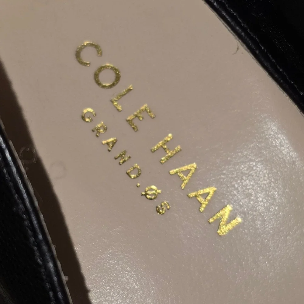 Cole Haan Grand.ØS Womens Elsie Bow Wedge Heels Black 5B